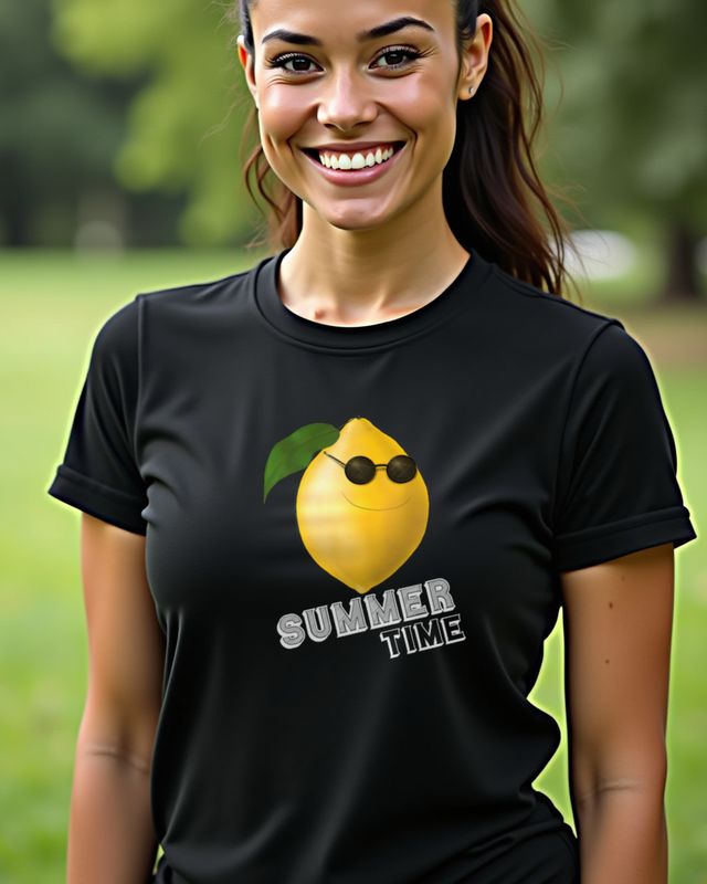 Cool Lemon with Sunglasses - Funny Summer Fruit Design – T-Shirt