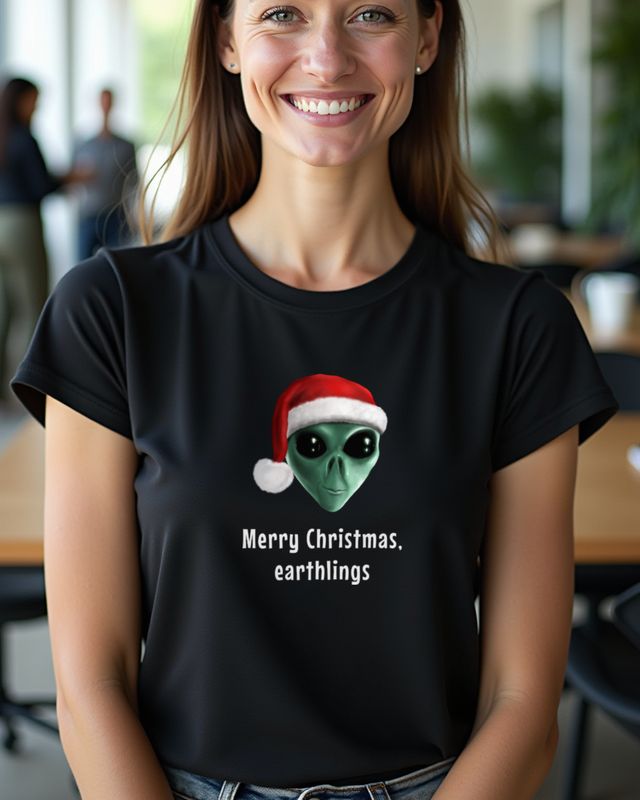 Alien - Merry Christmas Earthlings - Sci-Fi Weihnachten – T-Shirt