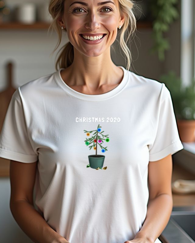 Christmas 2020 - Tannenbaum mit Virus Kugeln – T-Shirt