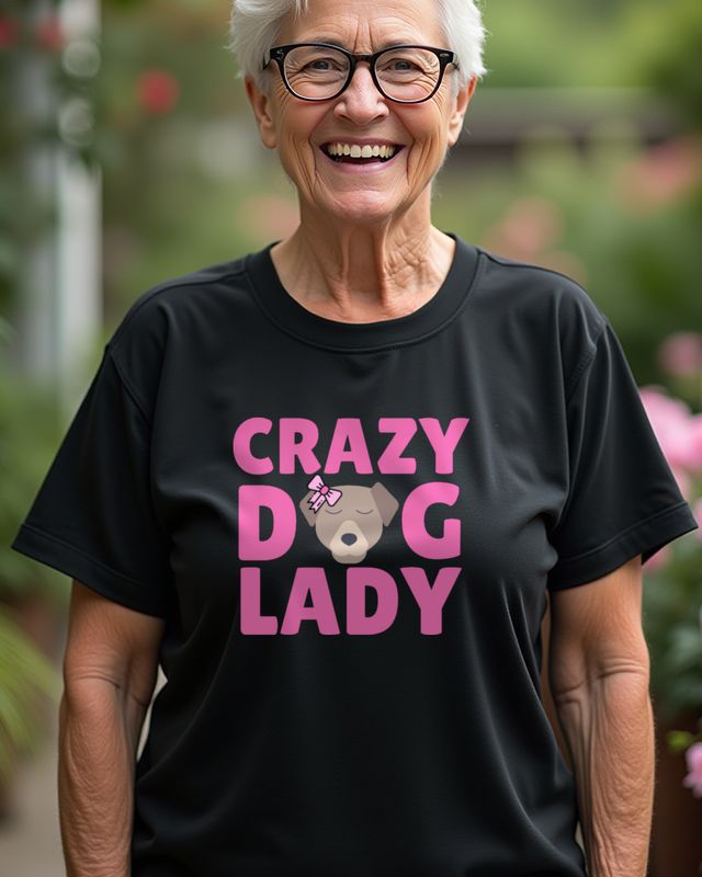 Crazy Dog Lady - Lustiges Hundemotiv für Hundemamas – T-Shirt