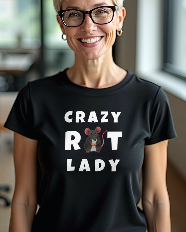 Crazy Rat Lady - Lustiges Geschenk für Rattenmama – T-Shirt