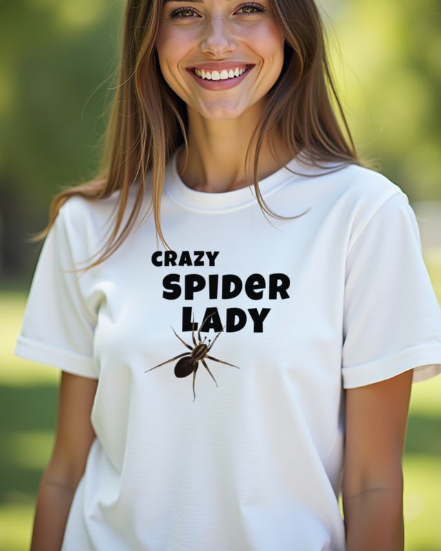 Crazy Spider Lady - Lustiges Geschenk für Spinnen Fans – T-Shirt
