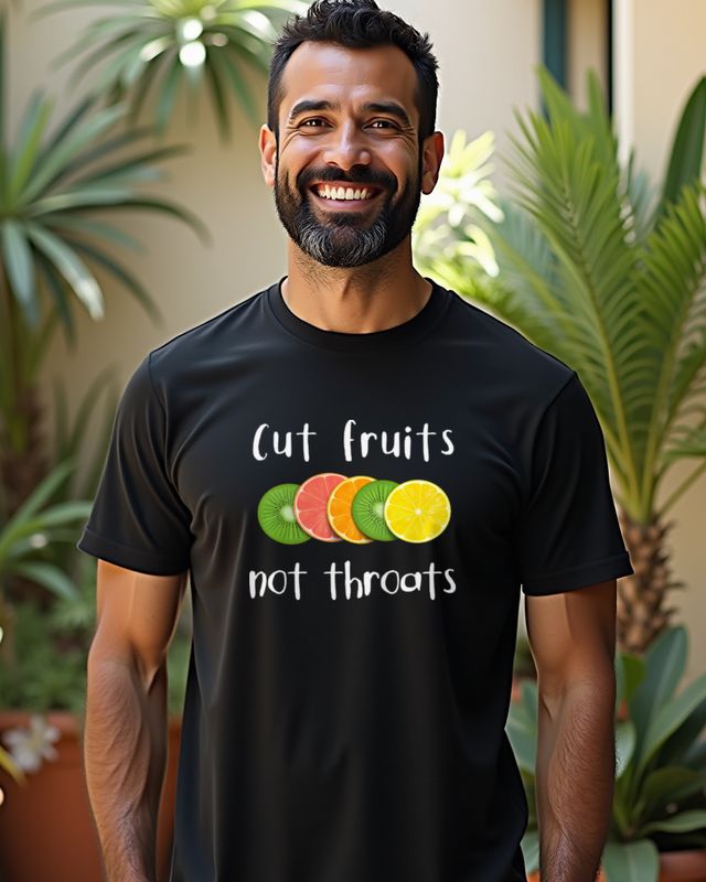Cut Fruits Not Throats - Vegan Fruit Slices β T-Shirt