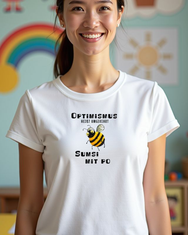 Cute Bee with a Bum - Optimism for Bee Lovers โ T-Shirt