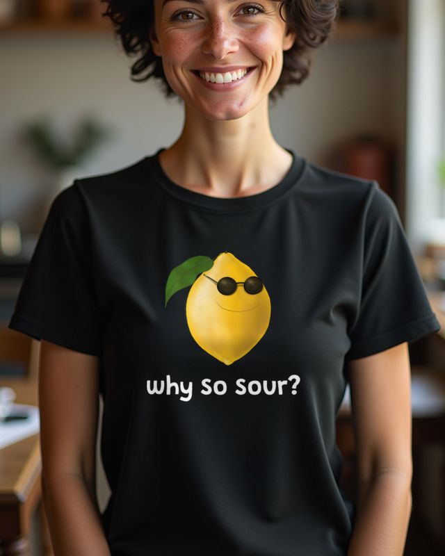 Cute Lemon - Why so sour - Lustige Zitrone Obst Shirt – T-Shirt