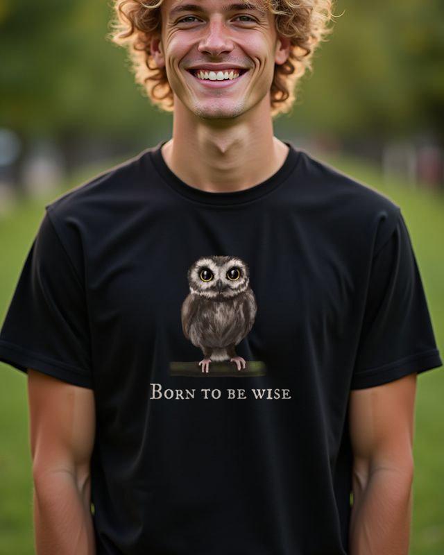 Cute Owl Born to Be Wise - Sweet Owl Lover Design