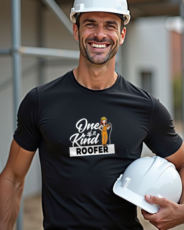 Female Roofer - One of a Kind - Unique Roofer Gift β T-Shirt
