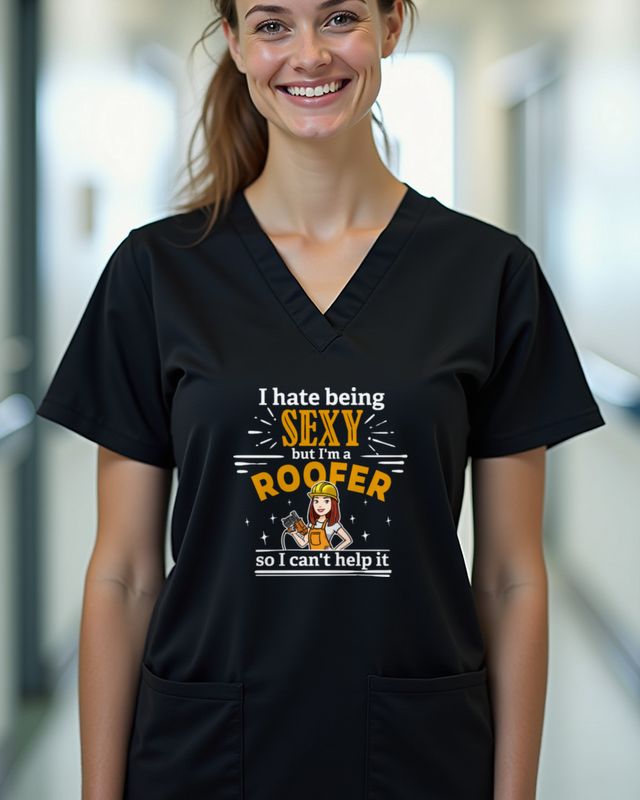 I Hate Being Hot Roofer - Freche Dachdeckerin – T-Shirt