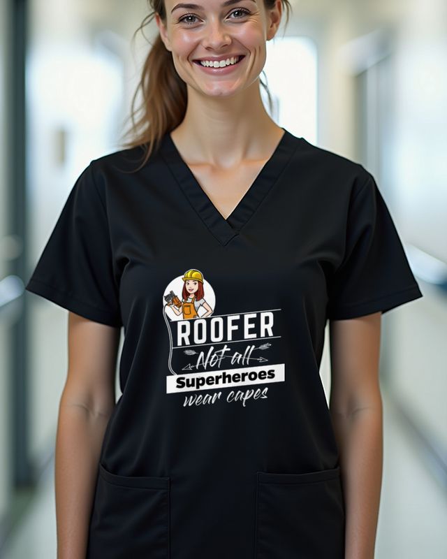 Roofer Not All Heroes Wear Capes - Dachdeckerin – T-Shirt