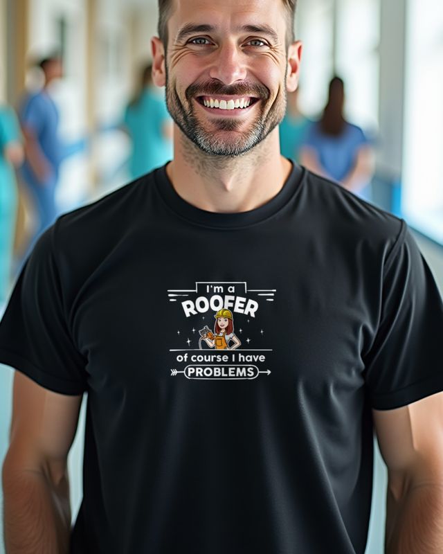 Dachdeckerin mit Problemen - Ironisches Handwerk Shirt – T-Shirt