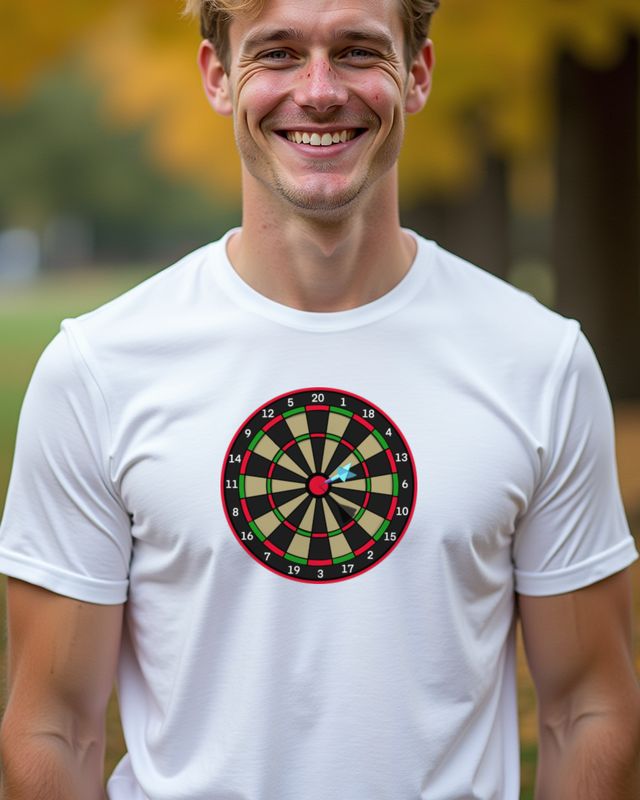 Dartpfeil Motiv - Geschenk für Dartspieler und Dartfans – T-Shirt