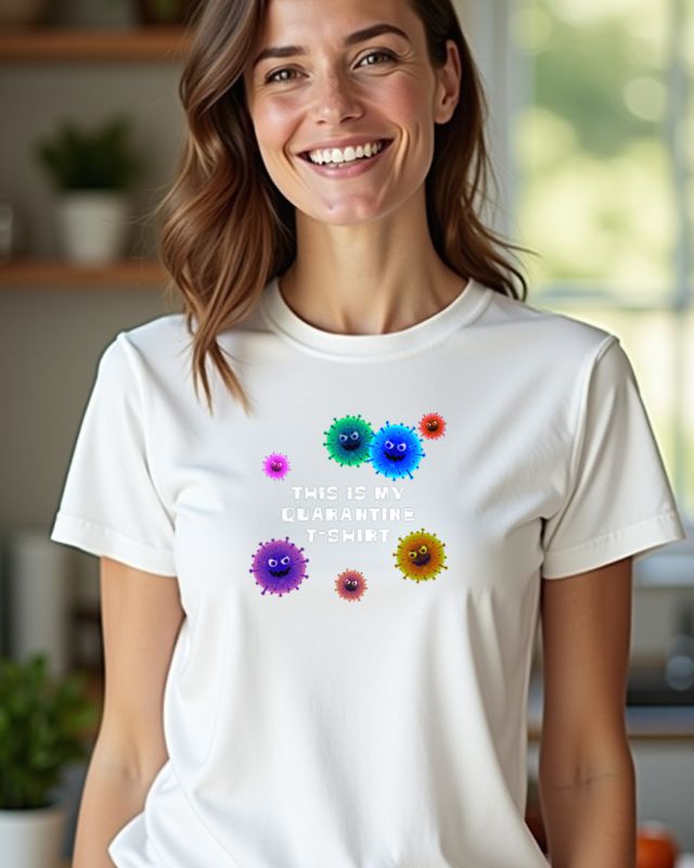 This is my quarantine t-shirt - Bunte Viren – T-Shirt