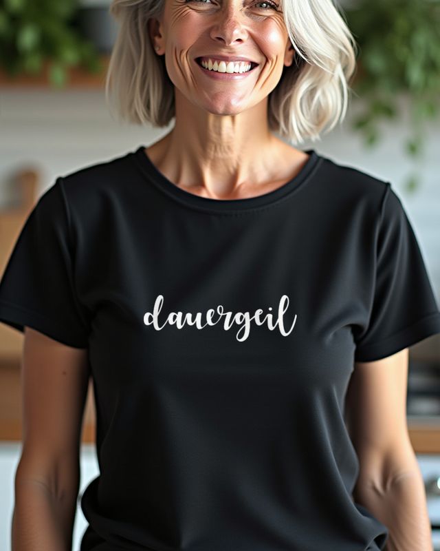 Dauergeil - Spruch für Frohnaturen und Gute-Laune-Profis – T-Shirt