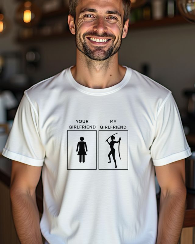 Your Girlfriend vs My Girlfriend - Meme Gift for Couples – T-Shirt