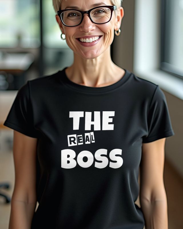 Der wahre Boss - Witziger Spruch für Mama und Papa – T-Shirt