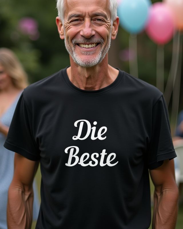 Die Beste - Schriftzug Geschenk für Frauen mit Stil – T-Shirt