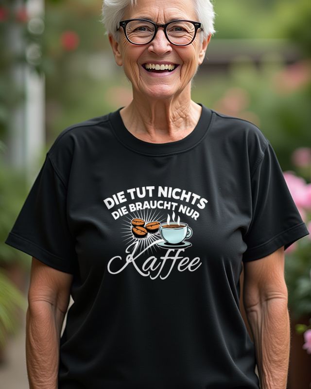 Die tut nichts Kaffee Spruch - Geschenk für Ehefrau – T-Shirt