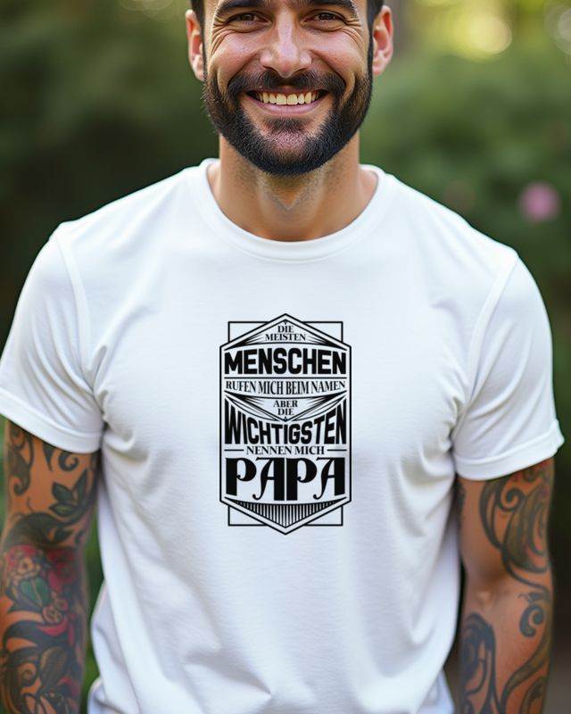 Die wichtigsten Menschen nennen mich Papa - Vatertag – T-Shirt