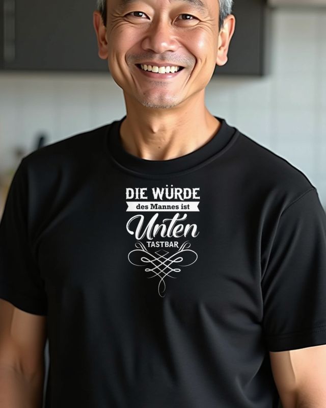 Wรผrde des Mannes - German Cheeky Man Pun โ T-Shirt