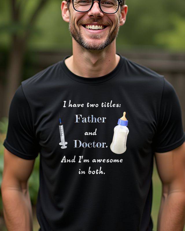 Doctor and Father in Blue - Gift for Doctor Dads