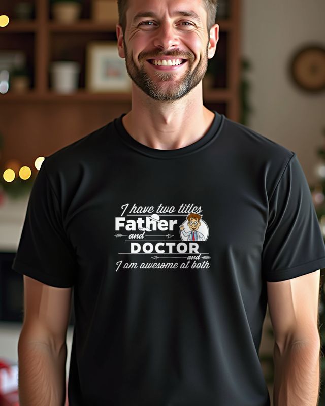Doctor and Father - Vatertagsgeschenk für Arzt Papa – T-Shirt