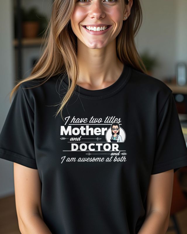 Doctor Mom - Doctor and Mother Saying Gift for Moms – T-Shirt