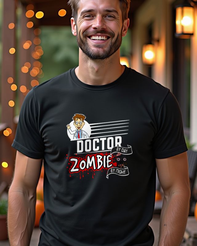 Doctor by Day Zombie by Night - Funny Halloween Doctor Shirt – T-Shirt