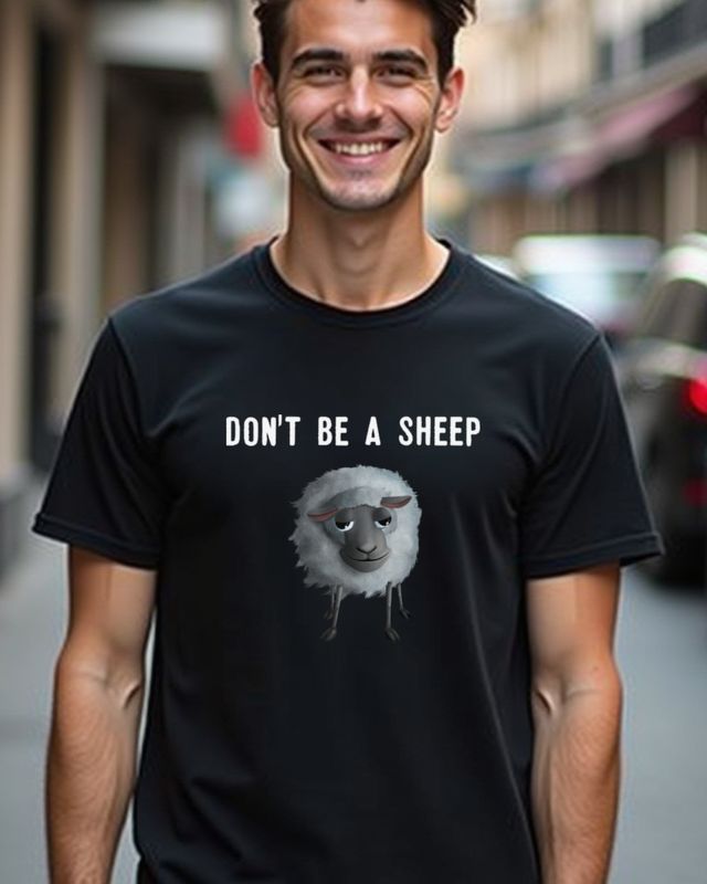 Don’t be a Sheep - Süßes Schaf mit frechem Spruch – T-Shirt