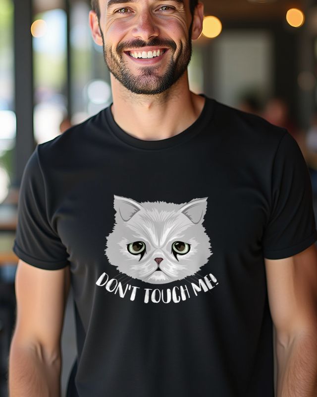 Katze sagt Don’t Touch Me - Sarkastisches Katzen Motiv – T-Shirt