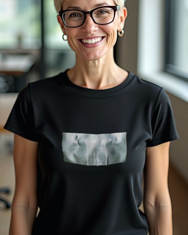 Klebeband über dem Mund - Silbernes Tape – T-Shirt