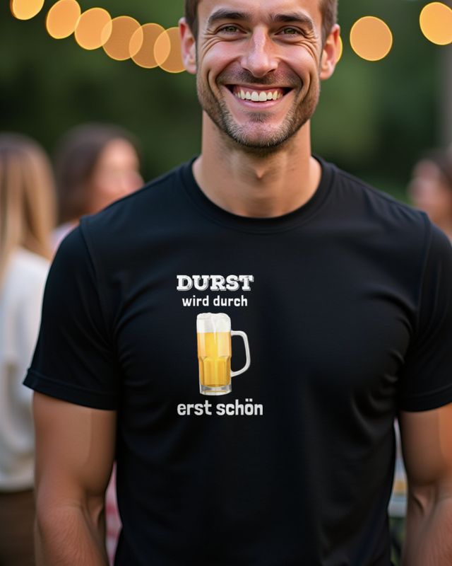 Durst wird durch Bier erst schön - Lustiger Trinkspruch – T-Shirt