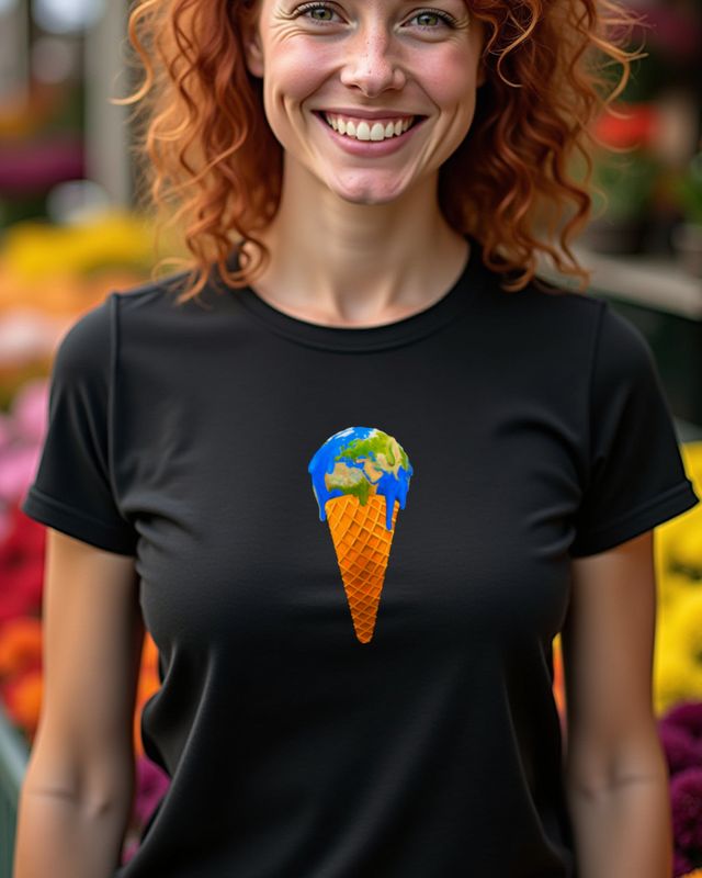 Earth Ice Cream - Funny Global Warming Summer Design β T-Shirt