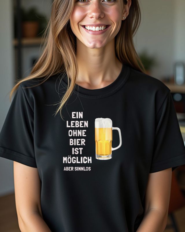 Ein Leben ohne Bier ist möglich aber sinnlos - Bier Spruch – T-Shirt