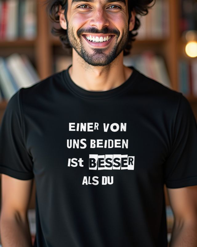 Einer von uns beiden ist besser als du - Frecher Spruch
