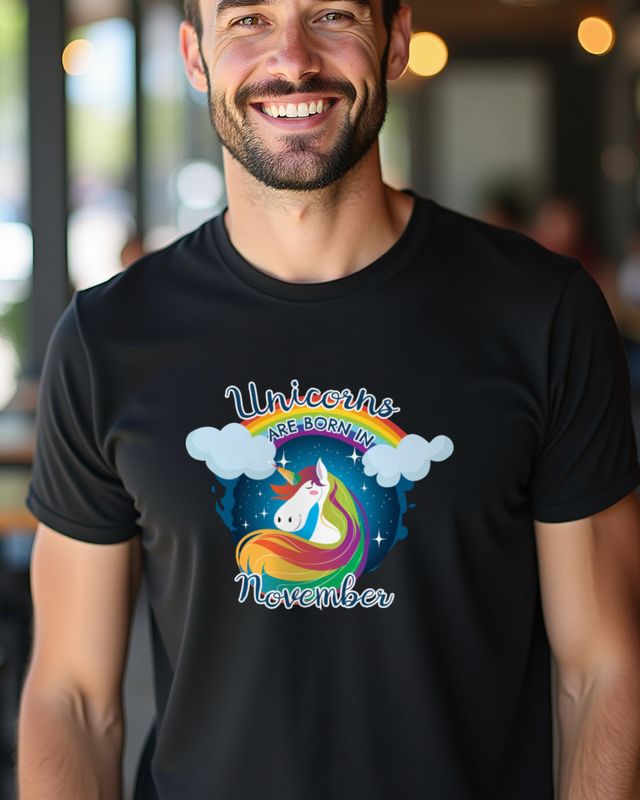 Einhörner werden im November geboren - Geburtstagsgeschenk – T-Shirt