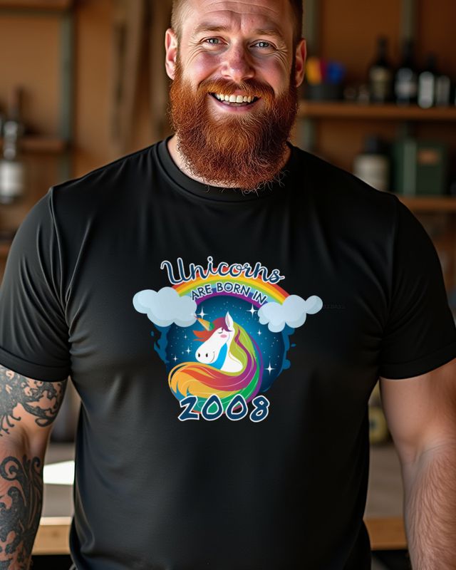 Born in 2008 Unicorn - Unicorns Are Born in 2008 โ T-Shirt