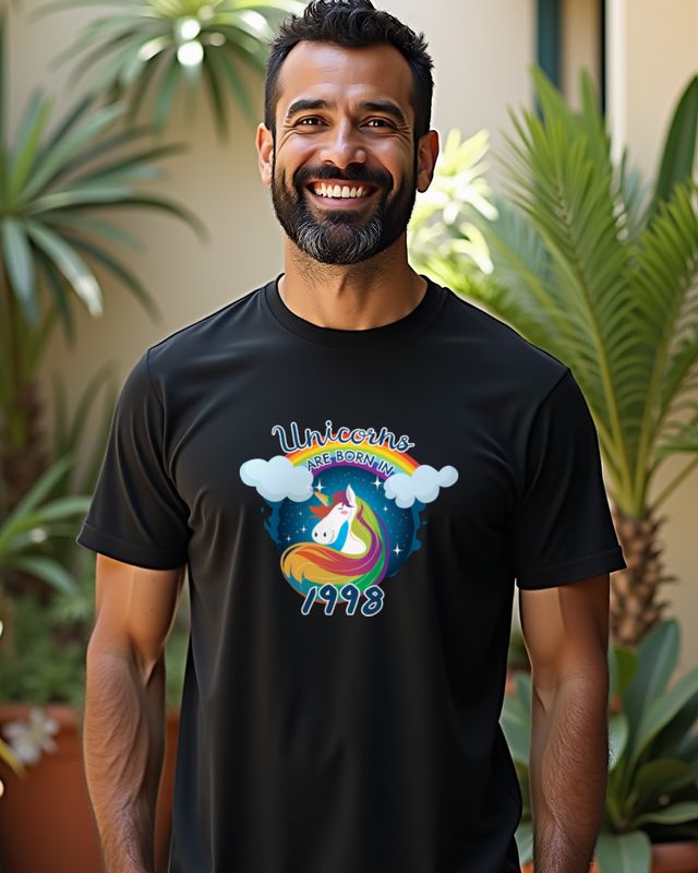 Einhorn Jahrgang 1998 - Unicorns are born in 1998 Retro – T-Shirt