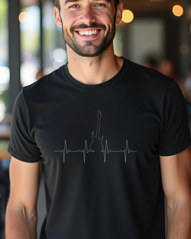 Heartbeat Electric Guitar EKG - Gift for Rock Guitarists – T-Shirt