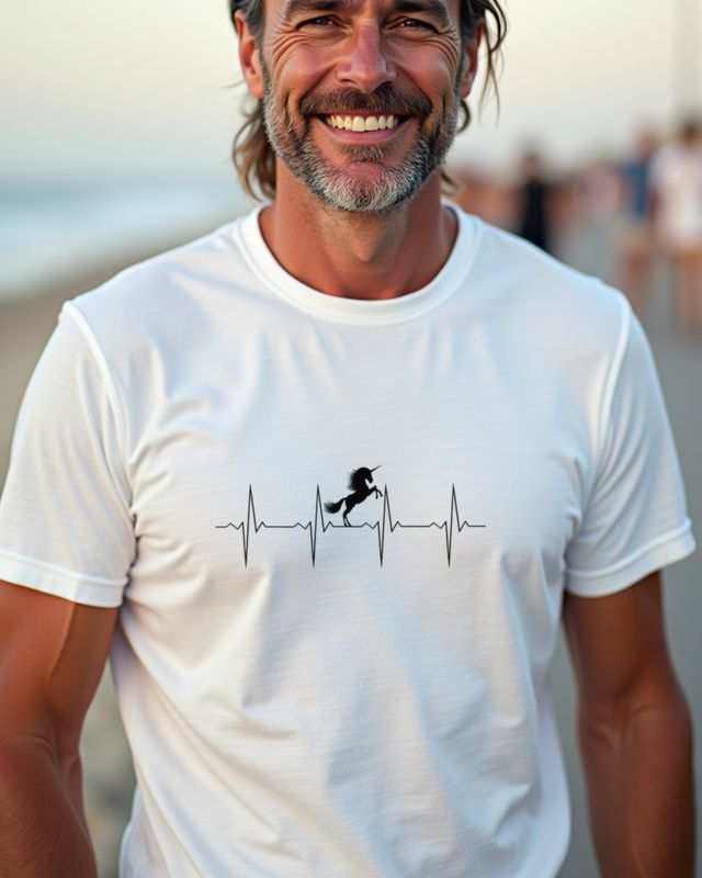 EKG Heartbeat Unicorn - Cute Unicorn Lover Gift – T-Shirt