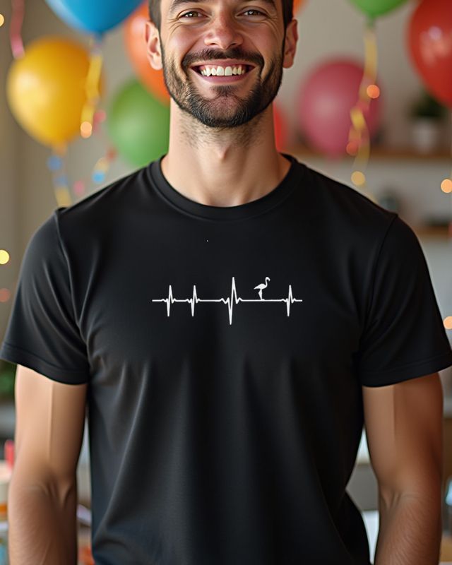 Flamingo EKG Pulse - Funny Shirt for Flamingo Fans โ T-Shirt
