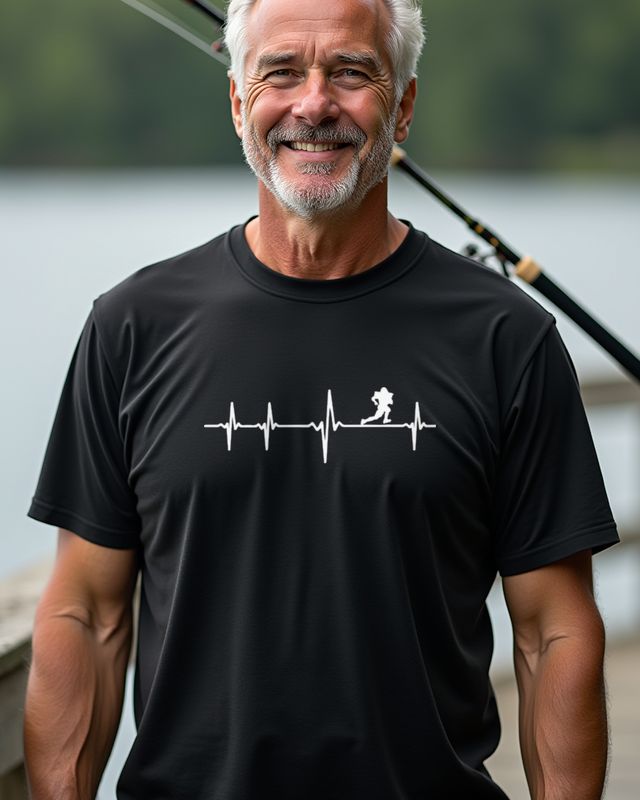 Heartbeat Football - Player Pulse Line โ T-Shirt