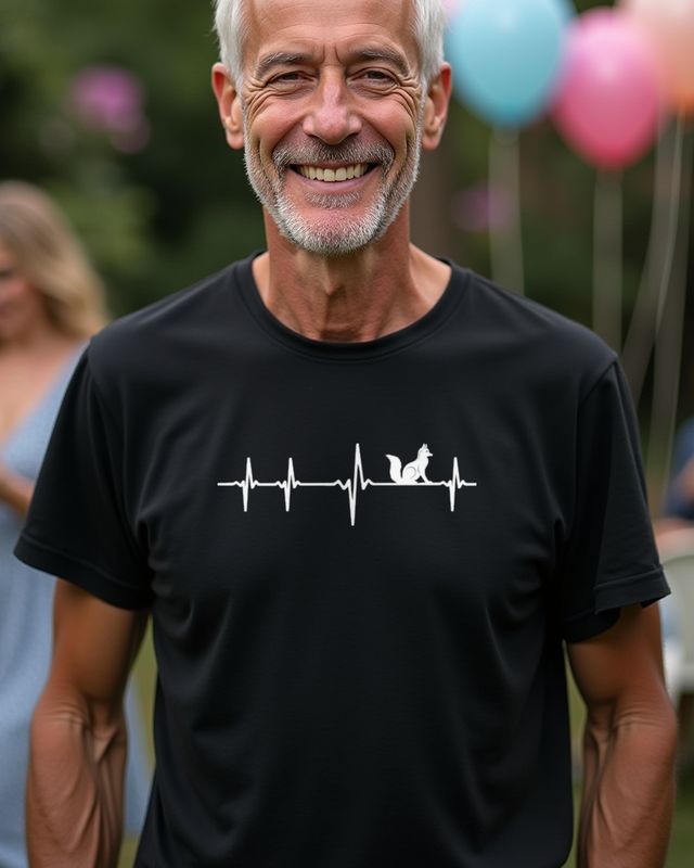 Fuchs Pulslinie - Schlaues Geschenk für Fuchsliebhaber – T-Shirt