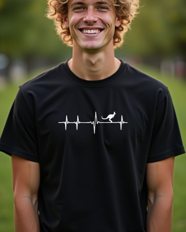 Herzschlag Känguru - Geschenk für Australien Fans – T-Shirt