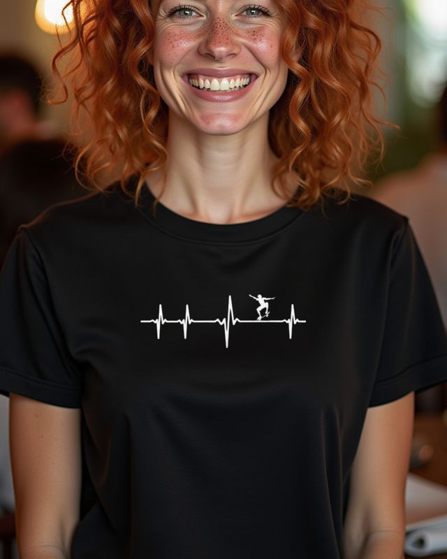 Skateboard Puls - Lustiges Skater Shirt und Geschenk – T-Shirt