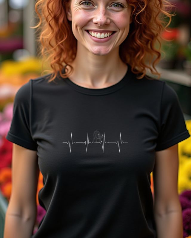 Herzschlag EKG mit süßer Katze - Geschenk für Katzenfreunde – T-Shirt