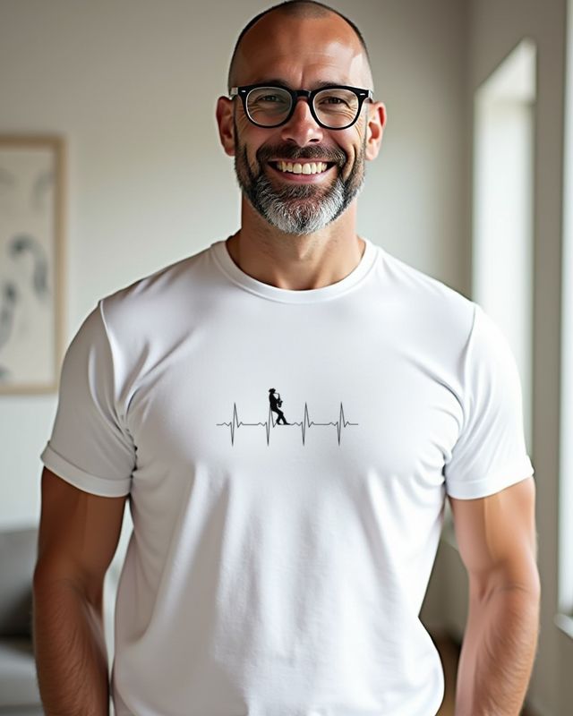 EKG Herzschlag Jazz - Geschenk für Jazz Musiker und Fans – T-Shirt