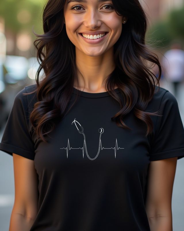 EKG Heartbeat Stethoscope - Gift for Doctors and Nurses โ T-Shirt