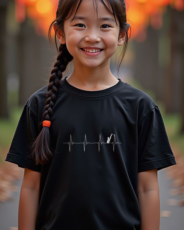 EKG Herzschlag Saxophon - Geschenk für Saxophonisten – T-Shirt