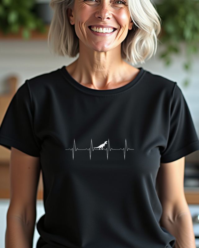 Heartbeat EKG T-Rex - Funny Dinosaur Gift โ T-Shirt
