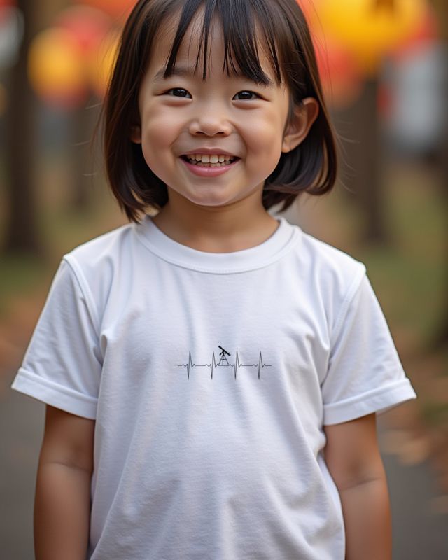 EKG Herzschlag Teleskop - Geschenk für Hobby Astronomen – T-Shirt